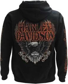 img 1 attached to Harley Davidson Piston Sleeve Full Zip Hoodie