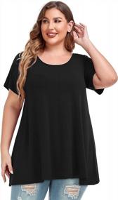 img 2 attached to Floral Tunic Tops For Women: Casual, Short Sleeve, And Flowy Shirts In Plus Sizes