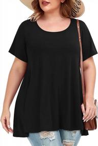 img 4 attached to Floral Tunic Tops For Women: Casual, Short Sleeve, And Flowy Shirts In Plus Sizes