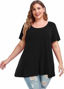 img 3 attached to Floral Tunic Tops For Women: Casual, Short Sleeve, And Flowy Shirts In Plus Sizes