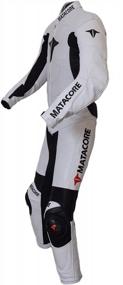 img 2 attached to MATACORE New White Motorcycle Leather Racing Suit CE Approved Protection (Large)
