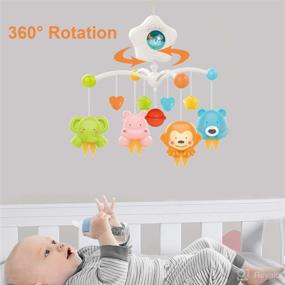 img 1 attached to 👶 Baby Crib Mobile: Blue Projection & Music Toy for Sweet Sleep - Ideal Nursery Gift for Newborn 0-24 Months Boys and Girls