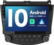 10" touch screen car stereo head unit with apple carplay and android auto for 2003-2007 honda accord by awesafe logo