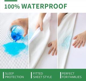 img 1 attached to 2-Pack Twin Size Mattress Protectors With Waterproof And Cooling Features - Soft Bamboo Cover, 3D Air Design, Noiseless And Breathable Mattress Pad, Fitted For 8-18 Inch Deep Pockets