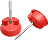 (2-pack) red hardtop top targa mounting knob screw for 07-19 wrangler jk 2dr and unlimited 4dr - 1cj57dx9ac/1cj57dx9ad/99172/1cj57dx9 compatible logo