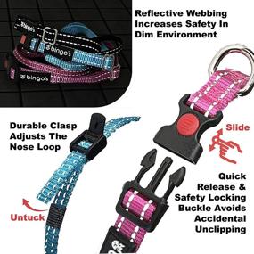 img 1 attached to 🐶 Dual-Purpose Gentle Lead for Dogs: Easy-to-Use No Pull Headcollar with Reflective Nose Harness and Safety Locking Buckle. Ideal for Humane Training!