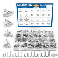 nindejin 552pcs m3 m4 m5 m6 hex head bolts and nuts set, 304 stainless steel external hexagonal bolts set with nuts and washers, heavy duty hex head cap bolts and nuts kit with storage box logo
