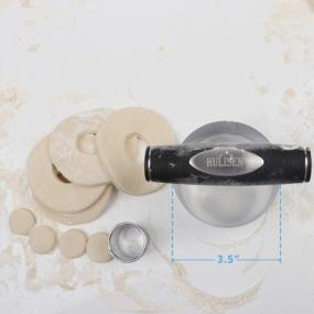 img 2 attached to 3.5 Inch Stainless Steel Biscuit Cutter With Soft Grip Handle - Professional Dough Tools For Home Baking From HULISEN.