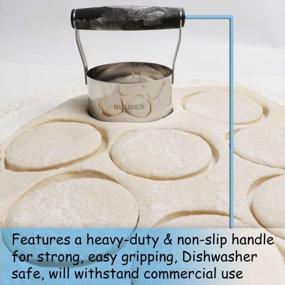 img 1 attached to 3.5 Inch Stainless Steel Biscuit Cutter With Soft Grip Handle - Professional Dough Tools For Home Baking From HULISEN.