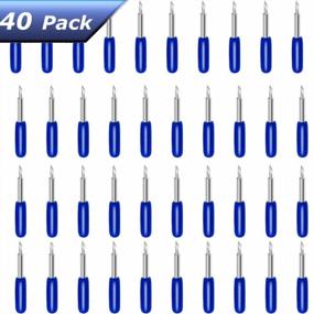 img 4 attached to Upgrade Your Cutting Game With 40PCS 60 Degree Deep Cut Replacement Blades Compatible With Cricut Explore Air 2/3/Maker Expression, Ideal For Cutting Thick Vinyl Fabrics With Precision