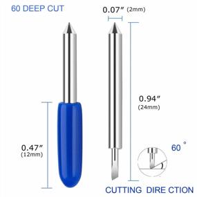 img 3 attached to Upgrade Your Cutting Game With 40PCS 60 Degree Deep Cut Replacement Blades Compatible With Cricut Explore Air 2/3/Maker Expression, Ideal For Cutting Thick Vinyl Fabrics With Precision