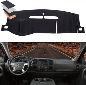 img 4 attached to BDFHYK Dashboard Cover PU Dash Mat Compatible With 2007-2014 Tahoe Suburban, Yukon Sierra And 2007-2013 Avalanche Silverado 1500 LTZ