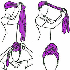 img 1 attached to Стильные женские головные уборы Shenbolen с африканским принтом - набор из 3 случайных шарфов Ankara (71 x 21 дюйм)