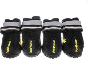 img 4 attached to 🐾 Lymenden Waterproof Dog Boots with Wear-Resisting Soles, Reflective Straps and Adjustable Paw Protectors - Set of 4