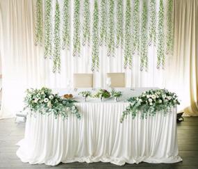 img 2 attached to 6Pcs Artificial Vines Garland With Willow Leaves - 30 Stems For Wedding Home Garden Wall Decoration