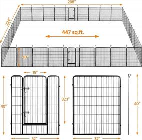 img 2 attached to Heavy Duty Foldable Dog Pen - Portable & Versatile Indoor/Outdoor Barrier For Pets