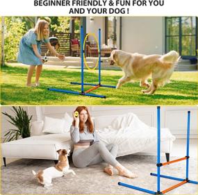 img 3 attached to 🐶 19 Piece Dog Agility Training Equipment Set by PETSPORIUM – Backyard Dog Obstacle Course Including Agility Tunnel, Hurdles, Weave Poles, Whistle, and Balls – Made with Durable 190T Polyester and PVC Construction