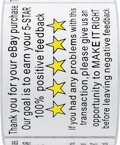img 2 attached to Elevate Your Customer Experience With Hybsk 2"X3" Ebay Thank You Stickers And Shipping Labels - 200 Per Roll (Ebay)