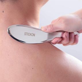 img 3 attached to 👐 STICKON-02 Gua Sha Scraping Massage Tool - Stainless Steel IASTM Tools for Effective Soft Tissue Mobilization