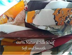 img 2 attached to 🧣 Stay Stylish and Protected with 100% Silk Scarf Sunscreen - Women's Lightweight Accessories for Scarves & Wraps