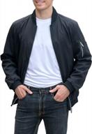 lightweight men's slim-fit running jacket with long sleeves for sportswear, varsity baseball, and bomber style logo