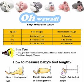 img 1 attached to Stay Cozy With Ohwawadi Infant Baby Slippers: Soft Fleece Booties For Boys And Girls With Adorable Cartoon Designs