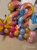 img 1 attached to Rainbow 40 Inch Large Numbers Balloons For Birthday, Unicorn Party, Anniversary Decorations - TONIFUL Foil Mylar Helium Balloons 0-9 review by Carl Mayes