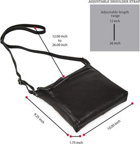 img 3 attached to 👜 Набор женских сумок на плечо из гранулированной кожи COCHOA - стильный плечевой мешок с кошельком.