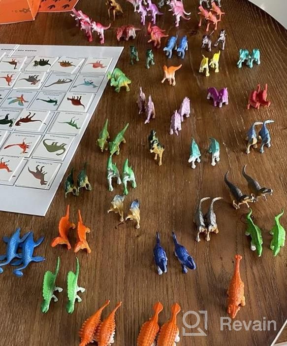 img 1 attached to 78Pcs Glow In The Dark Dinosaur Toys Set For Kids Toddler Goody Bag Stuffers, Mini Plastic Realistic Dinosaur Figures Party Favors Supplies review by Alexander Roberson