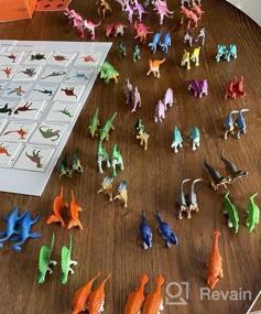img 6 attached to 78Pcs Glow In The Dark Dinosaur Toys Set For Kids Toddler Goody Bag Stuffers, Mini Plastic Realistic Dinosaur Figures Party Favors Supplies