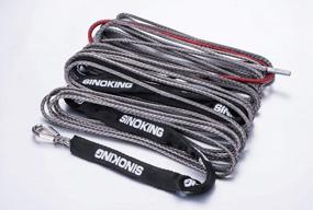 img 3 attached to Synthetic Winch Rope 5Mm X 15M, SINOKING Gray Sheath, 5236Lb/2380Kg Breaking Strength For ATV UTV Boat
