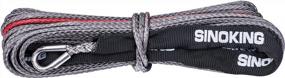 img 4 attached to Synthetic Winch Rope 5Mm X 15M, SINOKING Gray Sheath, 5236Lb/2380Kg Breaking Strength For ATV UTV Boat