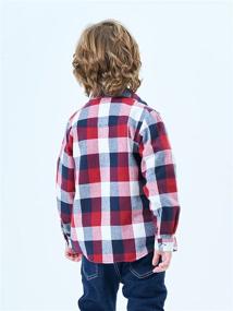 img 2 attached to Button Shirts Flannel Sleeve T Shirt Boys' Clothing - Tops, Tees & Shirts