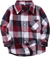 button shirts flannel sleeve t shirt boys' clothing - tops, tees & shirts logo