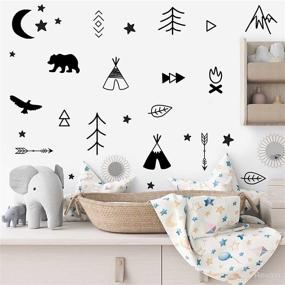 img 4 attached to Woodland Animals Stickers Mountains Bedrooms