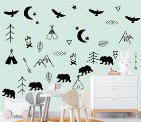 img 1 attached to Woodland Animals Stickers Mountains Bedrooms