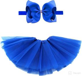 img 4 attached to 🎀 BGFKS 5-Layered Toddlers Tulle Tutu Skirt with Headband for Baby Girls 0-36 Months – Adorable and Stylish Toddler Tutu Set!