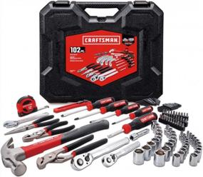 img 4 attached to 102-Piece Craftsman Home Tool Kit Mechanics Tools Set CMMT99448.