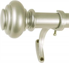 img 4 attached to Light Gold Decopolitan 72-144-Inch Urn Curtain Rod Set