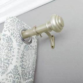 img 3 attached to Light Gold Decopolitan 72-144-Inch Urn Curtain Rod Set