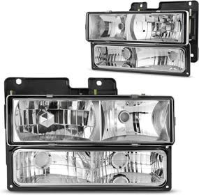 img 4 attached to DWVO Headlights Assembly - Compatible with Chevy Silverado, Tahoe, Suburban, C/K - Years 1994-1999