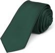 tiemart skinny solid color necktie, 2" width logo