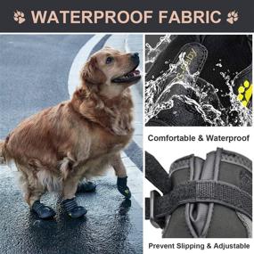 img 1 attached to 🐾 G-Baby Dog Boots: Waterproof Winter Snow Shoes for Dogs - Anti-Slip Booties for Outdoor Adventures and Paw Protection