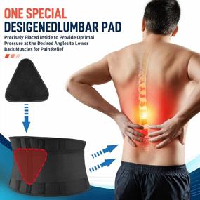 img 3 attached to FEATOL Back Brace For Lower Back Pain, Back Support Belt For Women & Men, Breathable Lower Back Brace With Lumbar Pad, Lower Back Pain Relief For Herniated Disc, Sciatica, Large Size/ X Large Size (Waist :30''-38.6'')