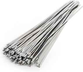 img 3 attached to 🔗 HYCC 100pcs 11.8 Inches 304 Stainless Steel Cable Zip Ties - Heavy Duty, Multi-Purpose Locking Zip Ties Ideal for Exhaust Wrapping, Fence, Pet Cages, Outdoor, and More