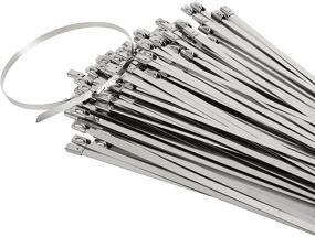 img 4 attached to 🔗 HYCC 100pcs 11.8 Inches 304 Stainless Steel Cable Zip Ties - Heavy Duty, Multi-Purpose Locking Zip Ties Ideal for Exhaust Wrapping, Fence, Pet Cages, Outdoor, and More