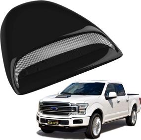 img 4 attached to 🏎️ Mega Racer Black Automotive Hood Scoops for Trucks - Stylish JDM Racing Style Front Decorative Air Vents with Efficient Aero Dynamic Air Flow - Universal Fit, Car Wash Safe