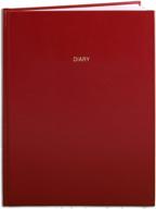 bookfactory business diary universal dates - for any year (384 pages - 8 1/2" x 11") red cover smyth sewn hardbound (cal-384-7cs-lr(diary)) logo