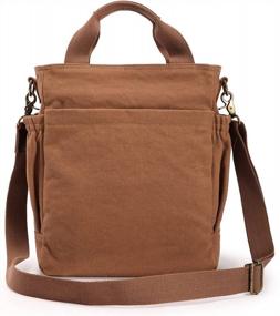 img 2 attached to Stylish And Durable Vintage Canvas Messenger Bag For Men By XINCADA