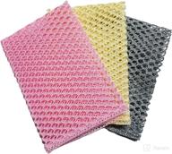 d.koko 3-color (lemon, grey, pink) set of 3 innovative dish washing net cloths and scourer logo